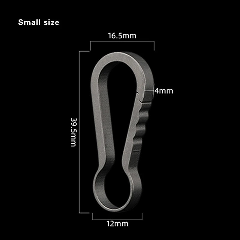Mini Titanium Alloy Carabiner Keyring Outdoor Camping Hiking Backpack Hook Keyring Horseshoe Hook Keyring Daily Portable Tool