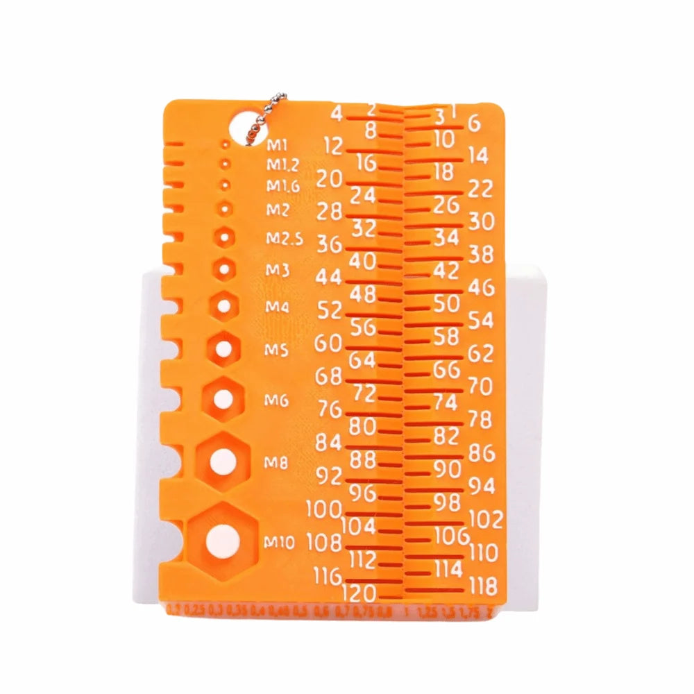 Portable Screw Measuring Tool M1-M10 Specifications Precision Wire Gauge Multifunctional Easy Use Thread Checker Workshop Use