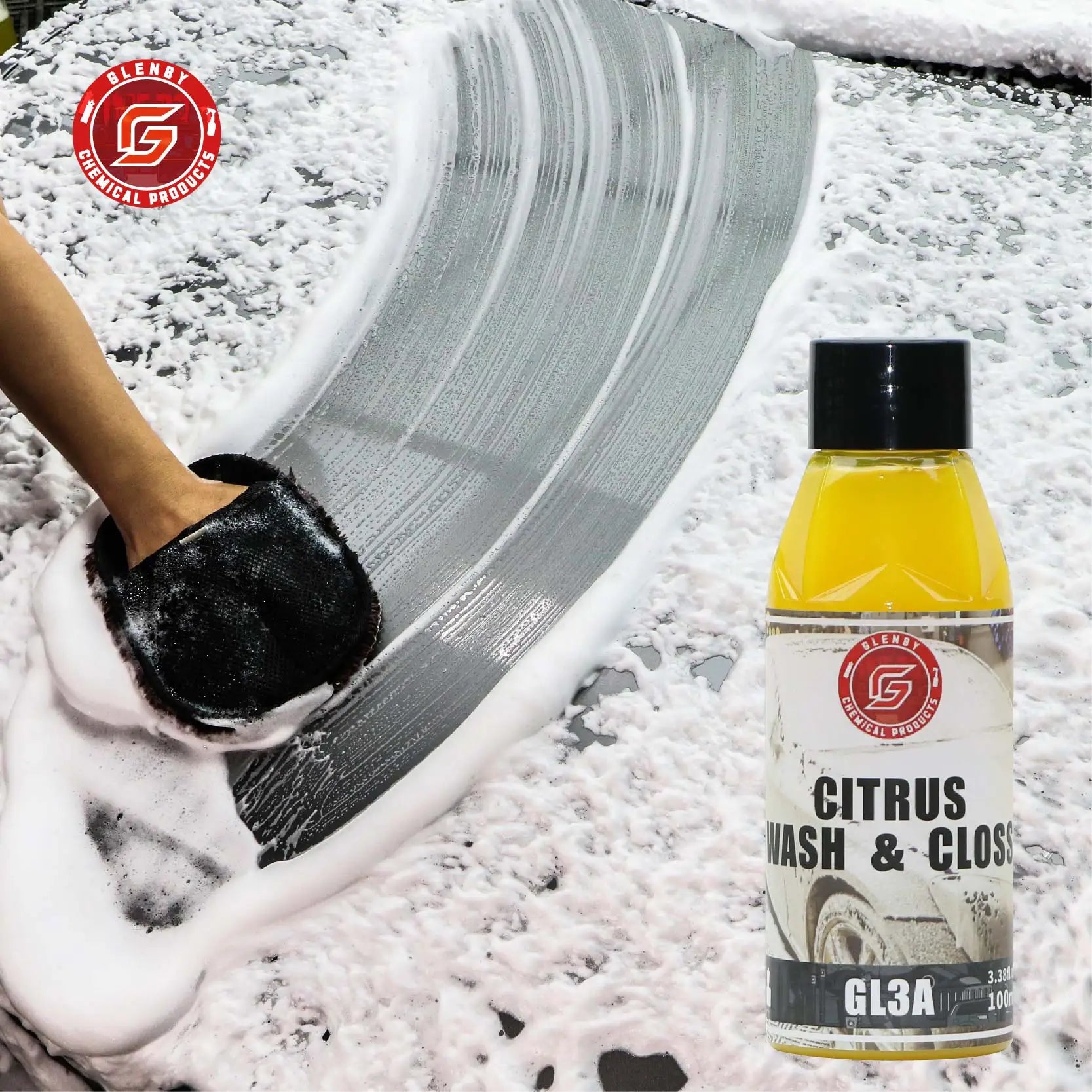 GL3A Glenby High Concentrate Car Wash Shampoo Magic Snow Foam Car Wash Shampoo 100ml For Car care