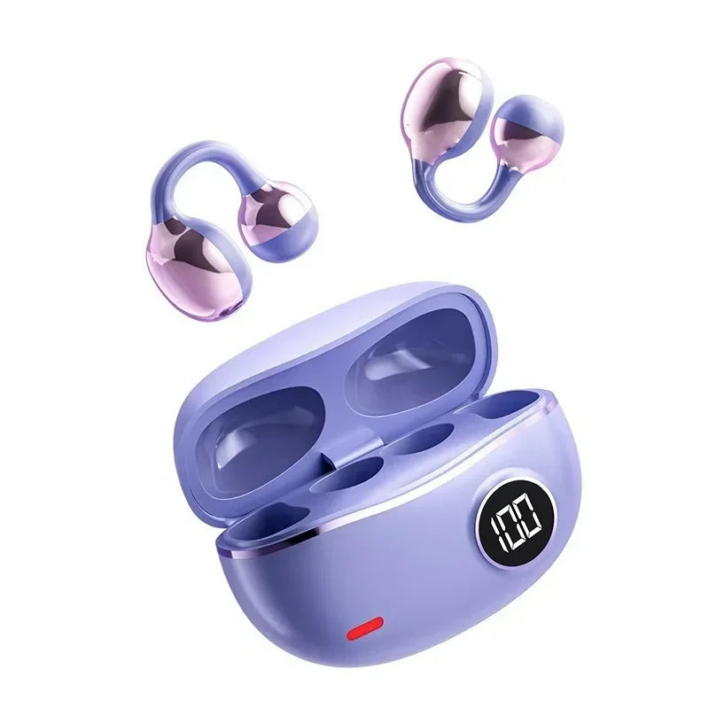 M91 Wireless Bluetooth Earphone HIFI Stereo Sound ENC Headphones Power Display Earbuds For Smartphone Ear Clip Headset