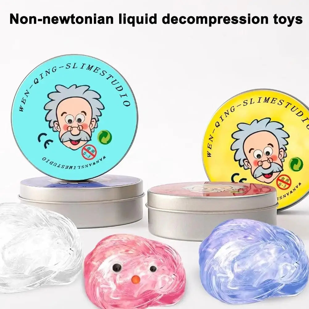 Non-Newtonian Liquid Glass Bouncing Putty Color Changing Crystal Slime Toy for Kids,Stress Relief Hand Gum DIY Playdough