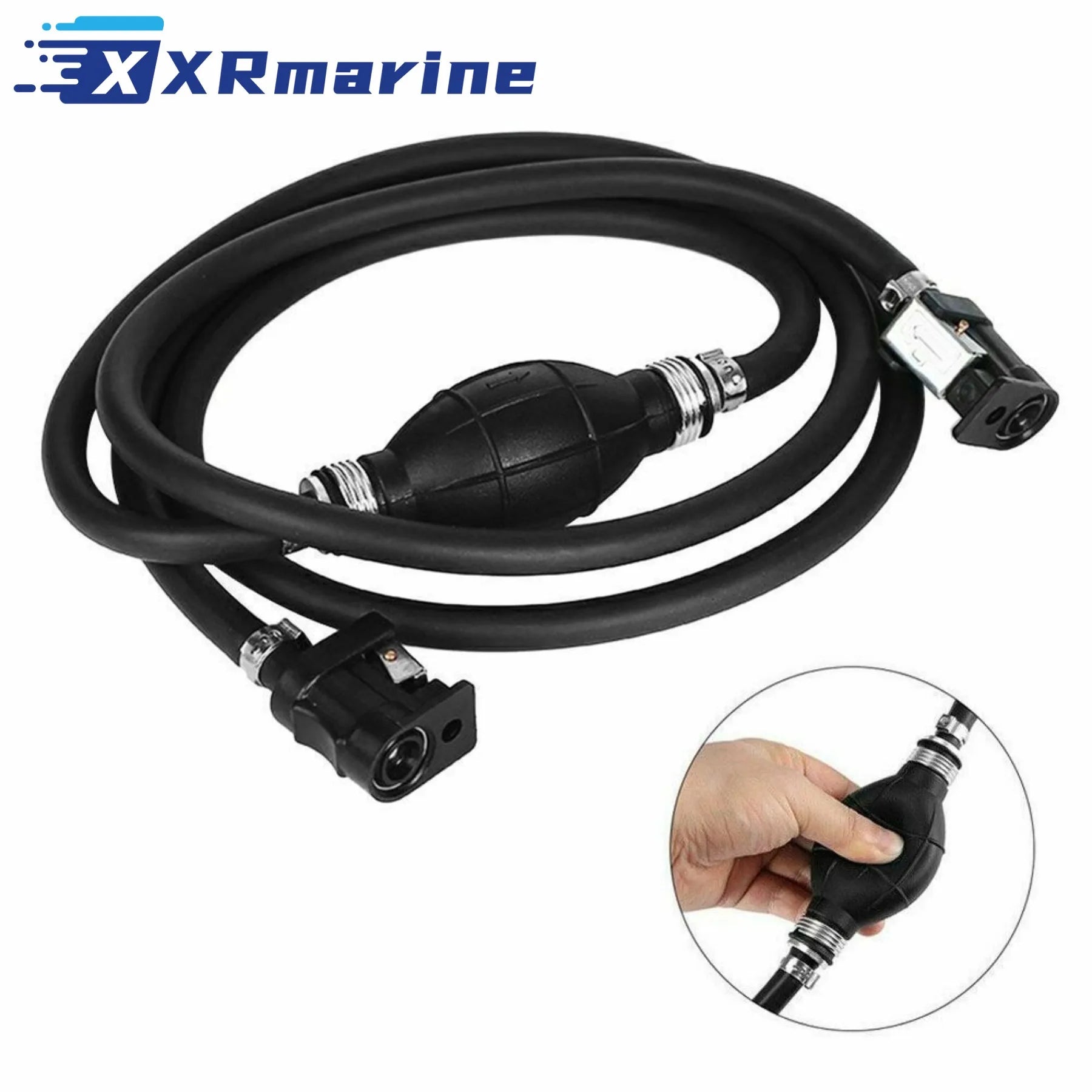 6YL-24306 5/16 " Outboard Boat Motor Fuel Line Hose with Primer Bulb and Connectors 6Y1-24306 for Yamaha
