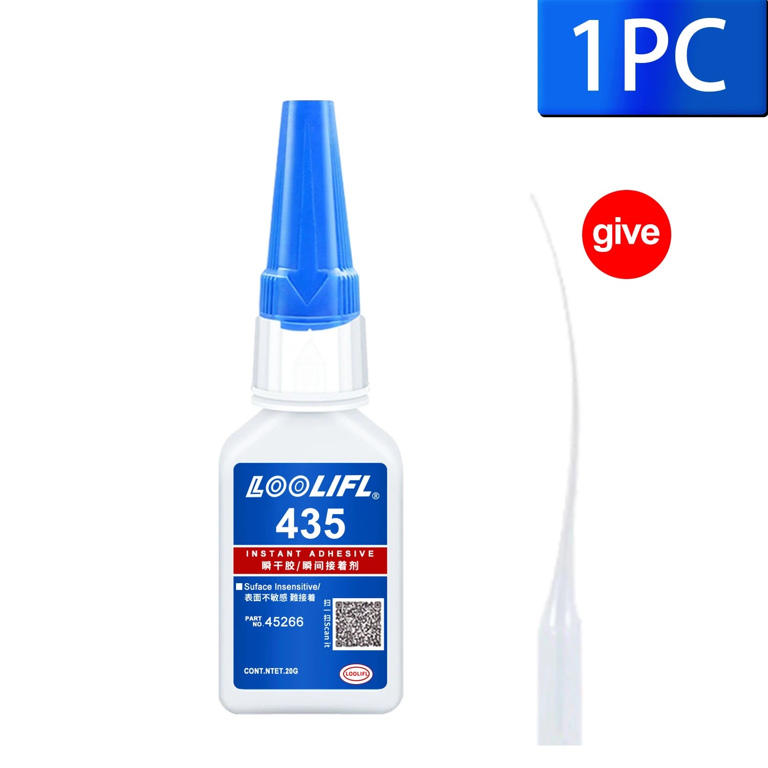 435 Extra Strong Super Glue Instant Quick-Drying Cyanoacrylate Adhesive for Leather Rubber Wood Metal Slime Bond Liquid Glue Too