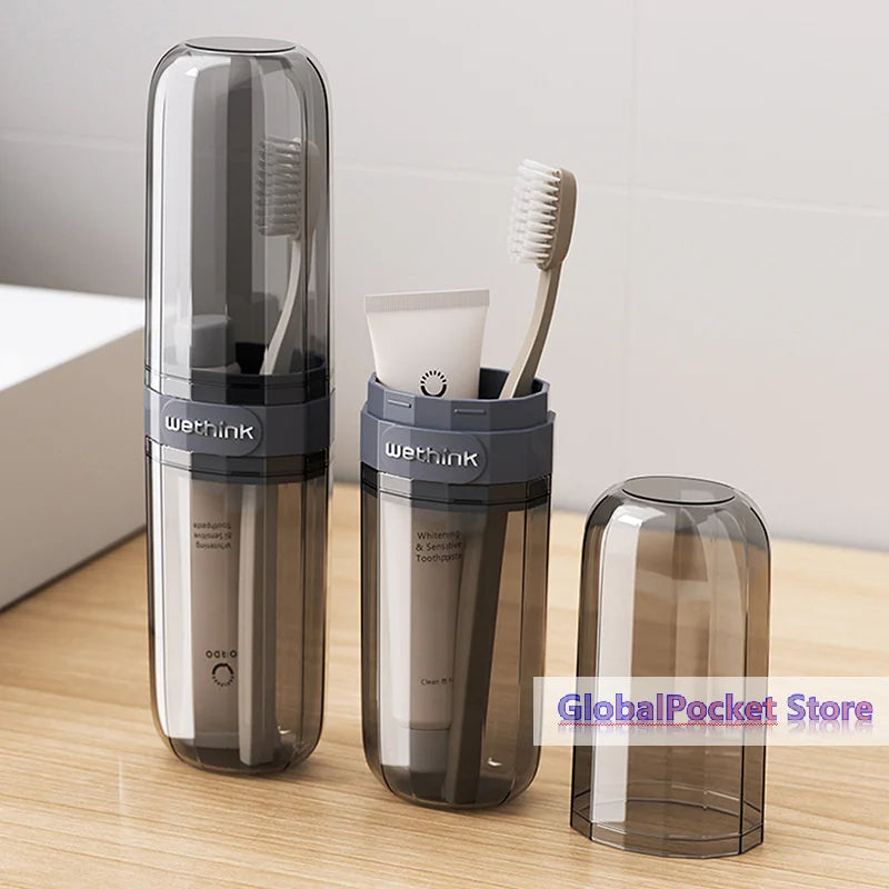 [TG823]Toothbrush Storage Box Portable Mouthwash Cup Toothpaste Storage Box Toiletry Set Travel Supplies Portable Toothbrush Cup