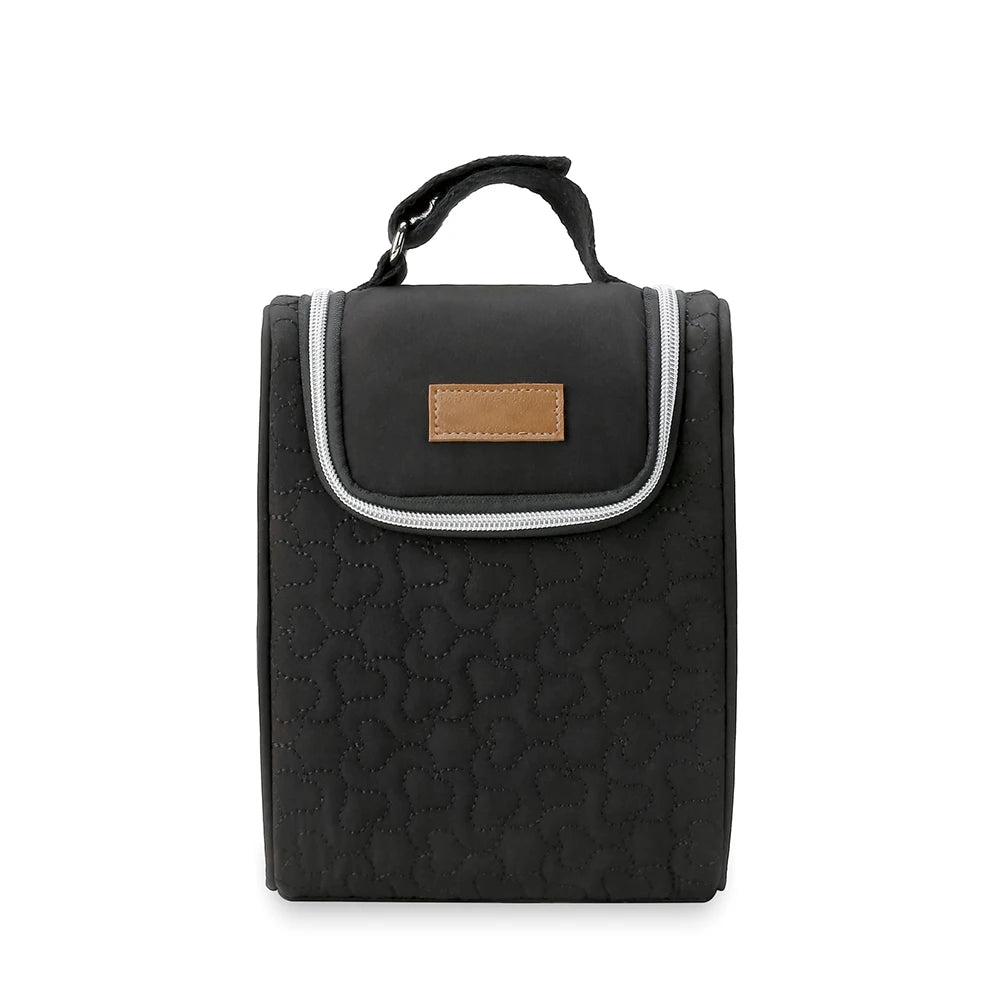 Portable Handheld Expandable Diaper Bag - Multi-Functional Baby Bottle Organizer Bag Black Travel Mom Bag