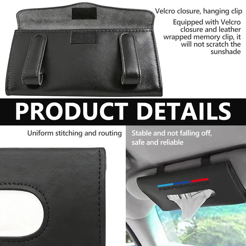 For BMW Snap-fit Car Sun Visor Tissue Box Storage Accessories M M2 M3 M4 M5 M6 E46 E90 E60 F30 E39 X1 X3 X4 X5