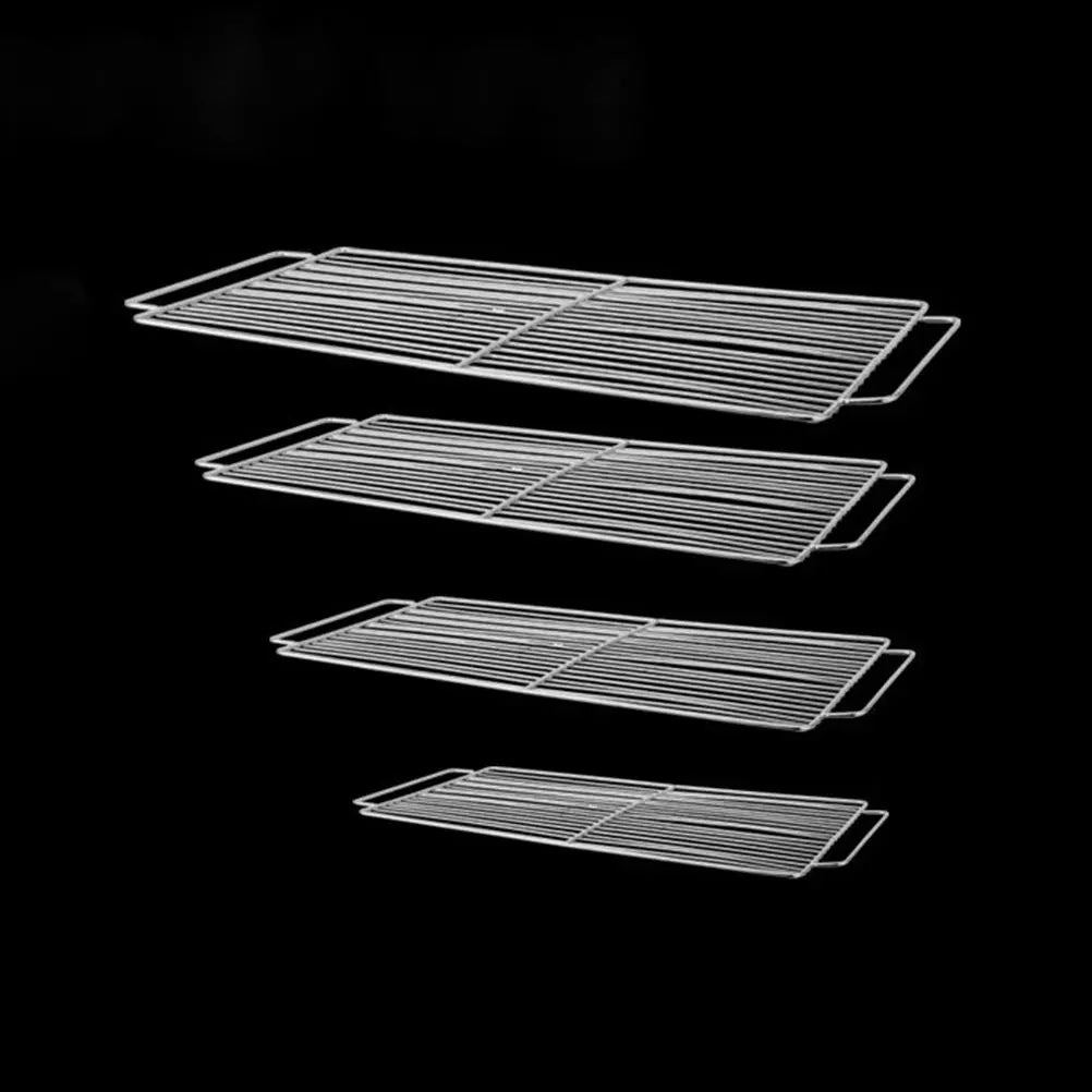 Stainless Steel Grill Net Bbq Wire Mesh Barbecue Roasting Rack for Fish Chicken Pork Chop Camping Picnic Home Kitchen Even Heat