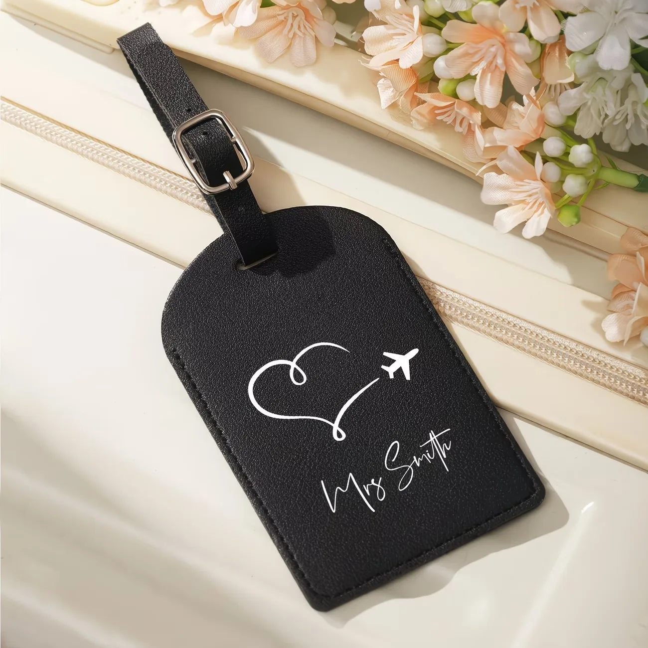 Custom Personalized Name Luggage Tags, Travel Accessories for Weddings and Birthday, Stylish Vintage Printed Luggage Identifiers
