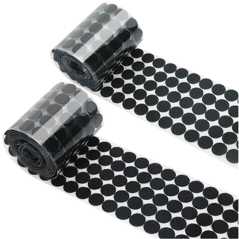 Dot Sticker Self Adhesive Fastener Tape Dots 10/15/20/25/30mm Strong Glue  Sticker Disc White Black Round Coinn Hook Loop Tape
