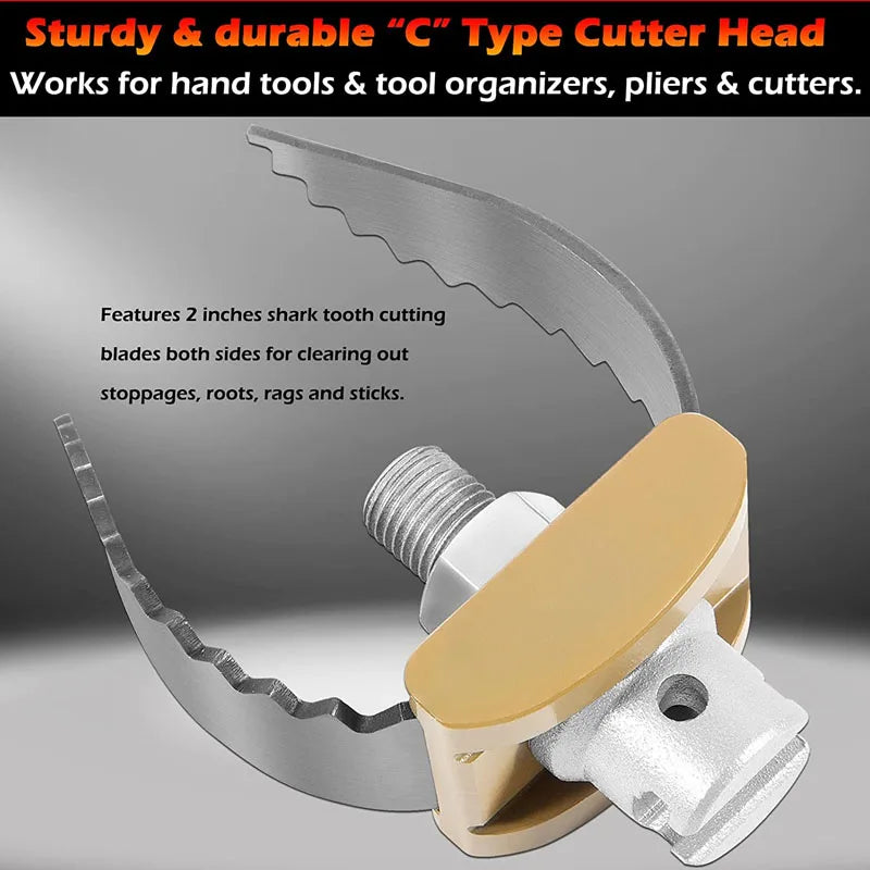 52812 T-230 HD 2 Inch C-Cutter - Drain Cleaning Auger Used for Hand Tools & Tool Organizers, Pliers & Cutters