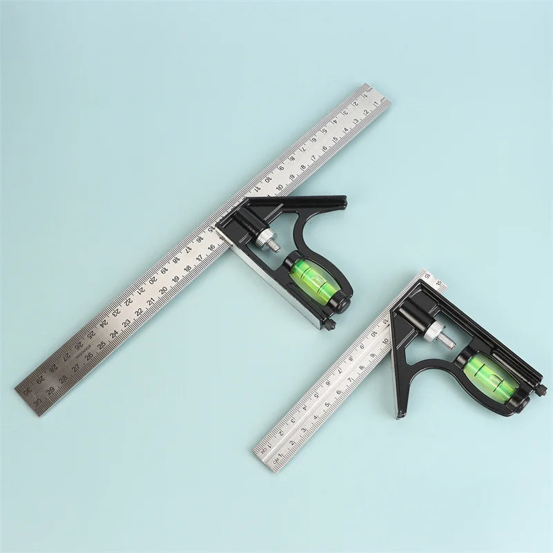 High Quality Stainless Steel Angle Square Measuring Tools Set Precise Aluminium Adjustable Combination Spirit Level