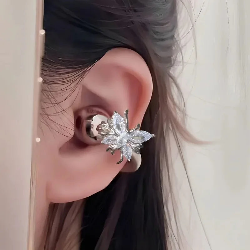 OWS Bluetooth Earphones with Butterfly Earrings Open Wireless High Sound Quality Wearing Comfortable Long Battery Life Headsets