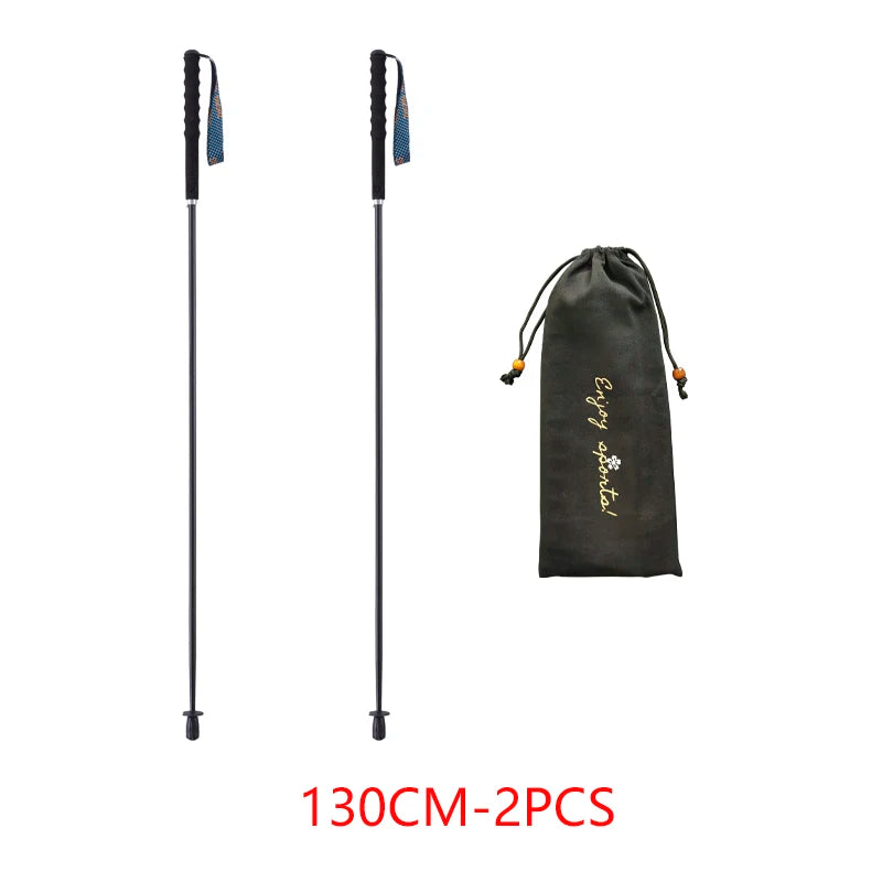 110g Ultra Light Weight Hiking Sticks Retractable Trekking Poles Folding Carbon Fiber Hiking Poles Walking Sticks Trekking Stick