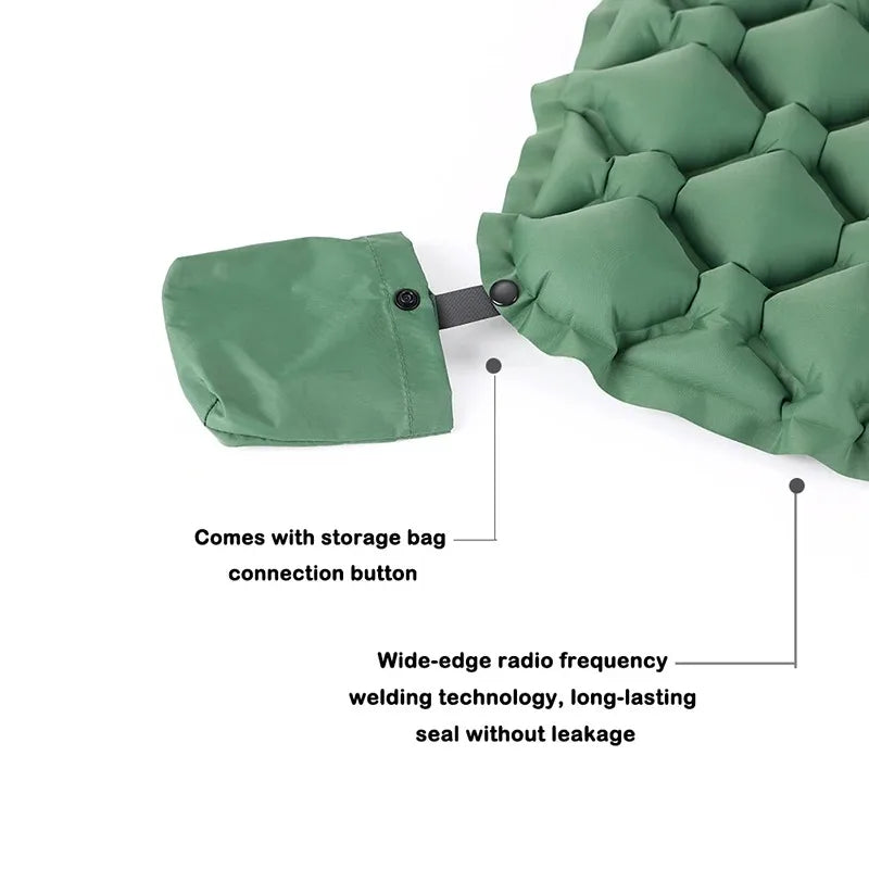 Portable Inflatable Seat Cushion Lightweight Travel Air Sitting Pad Moisture and Water Resistant Camping Chair Mat for Outdoor