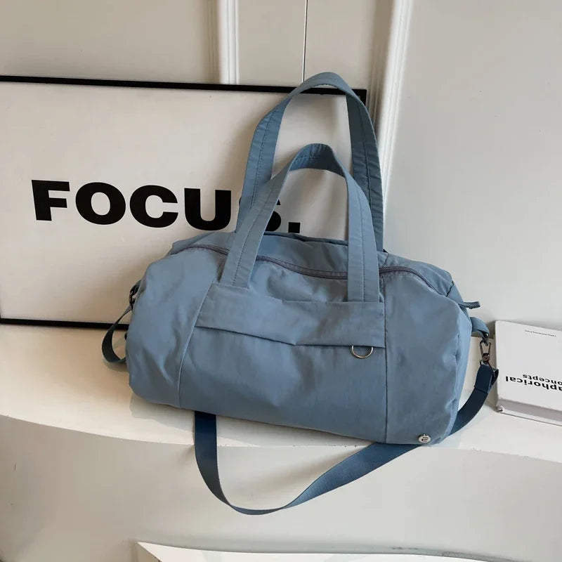 Zipper Nylon 2024 High Quality Travel Handbag Solid Color Versatile Large Capacity Crossbody Bag Soft Commuter Shoulder Bag