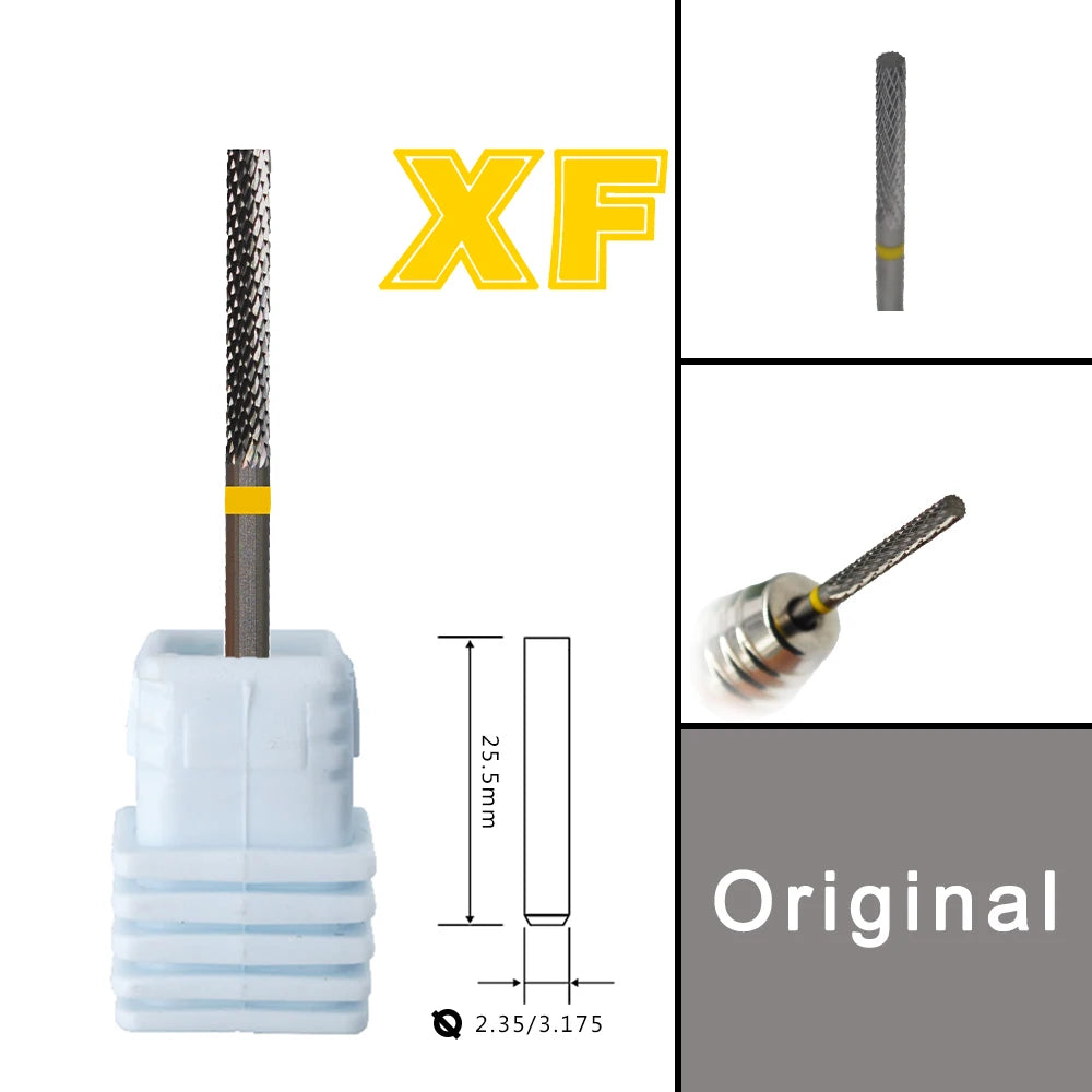 RolinStar Dental&Nail 9 type with Spiral Cut powder Carbide Burr nail drill bit cuticle clean