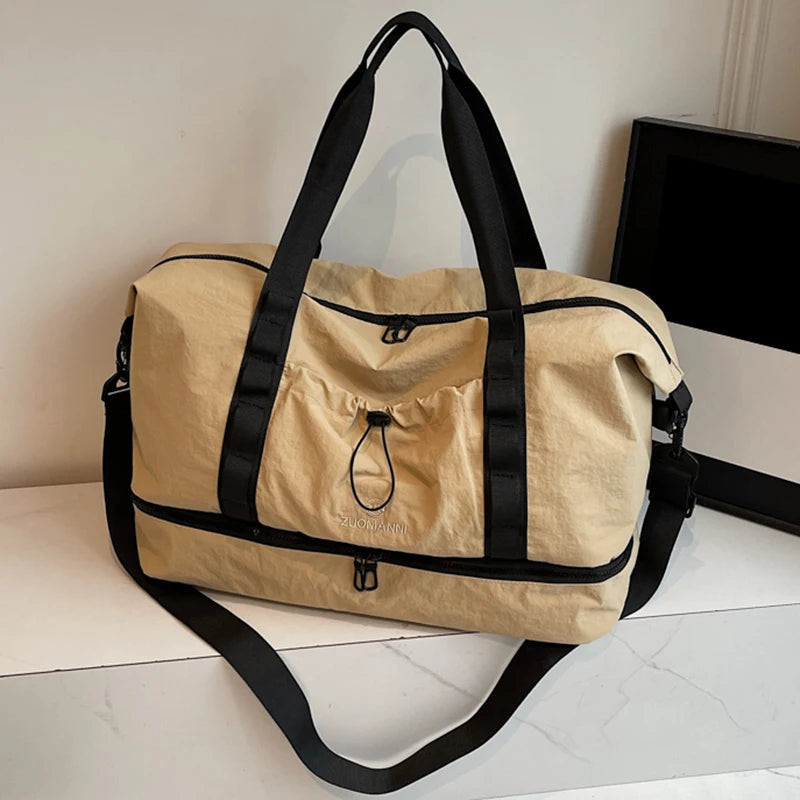 Large Capacity Travel Duffels Bag With Independent Shoe Compartment Travel Totes Suitable For Yoga Gym Storage Weekends Bags