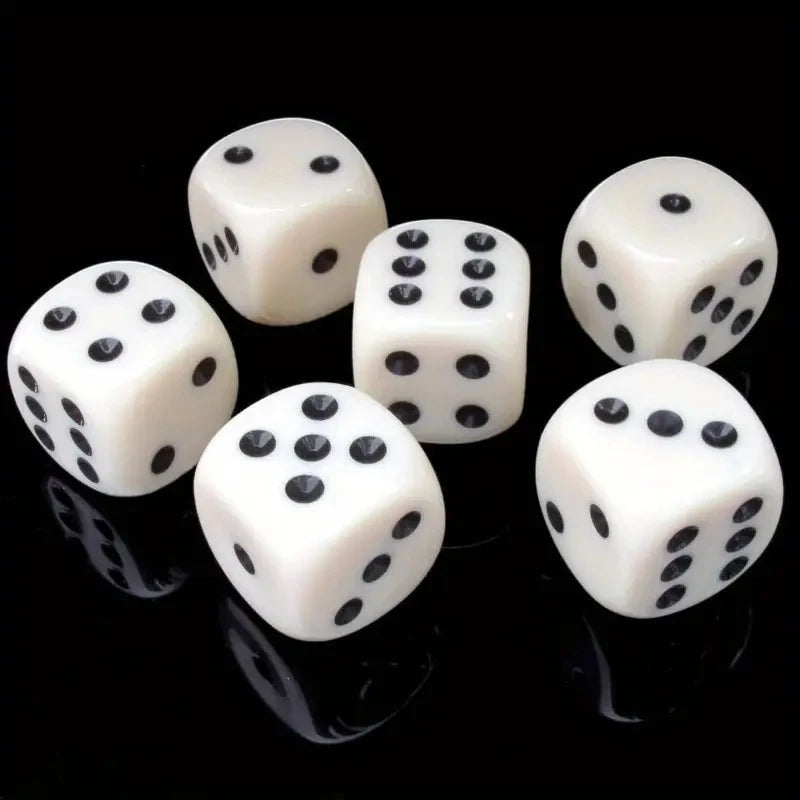 100Pcs/Lot 14/16mm Drinking Dice Acrylic Black Round Corner Hexahedron Dice Club Party Table Playing Games RPG Dice Set