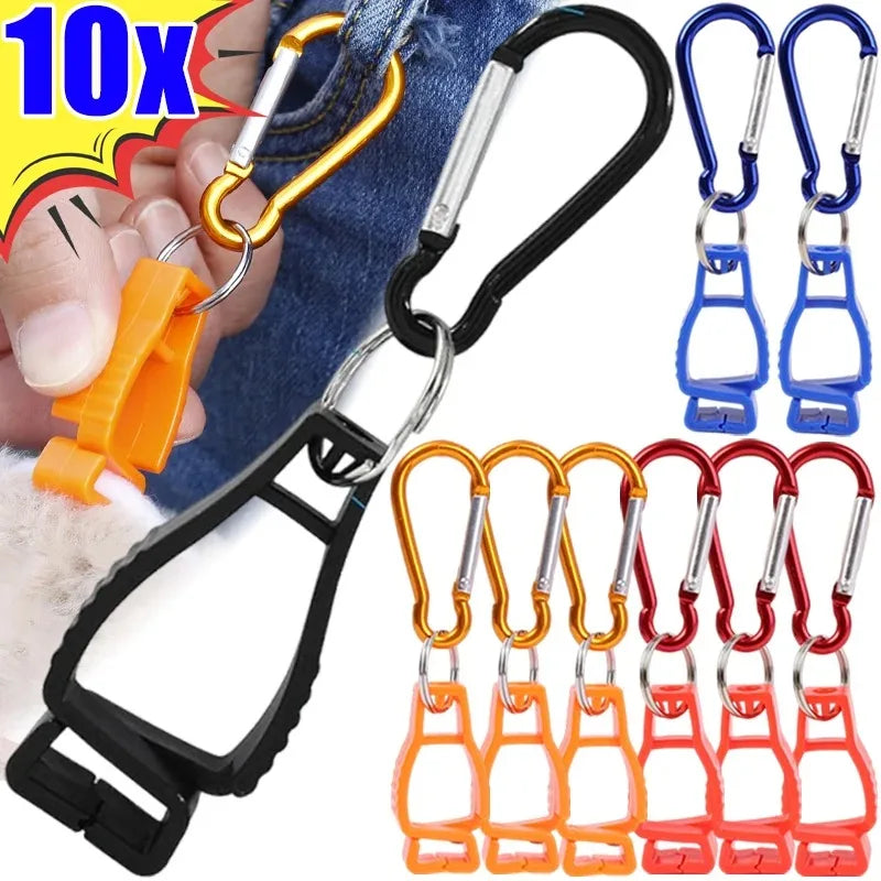 Glove Clips for Work Glove Holders Glove Belt Clip Outdoor Clip Anti Loss for Hiking Climbing Skiing Camping Gear Accessories