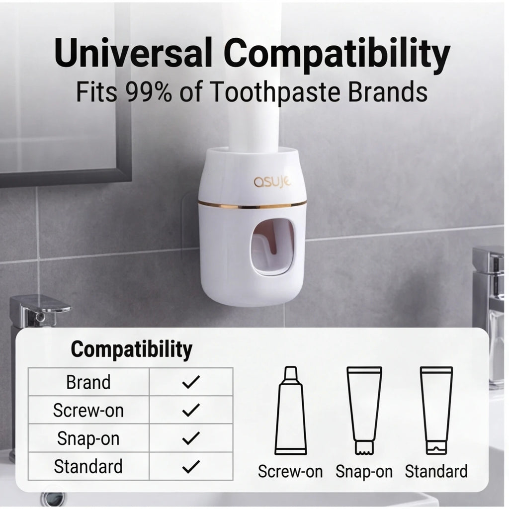 1pc Automatic Toothpaste Refill Rack – Squeezer & Storage Dispenser for Bathroom Organization