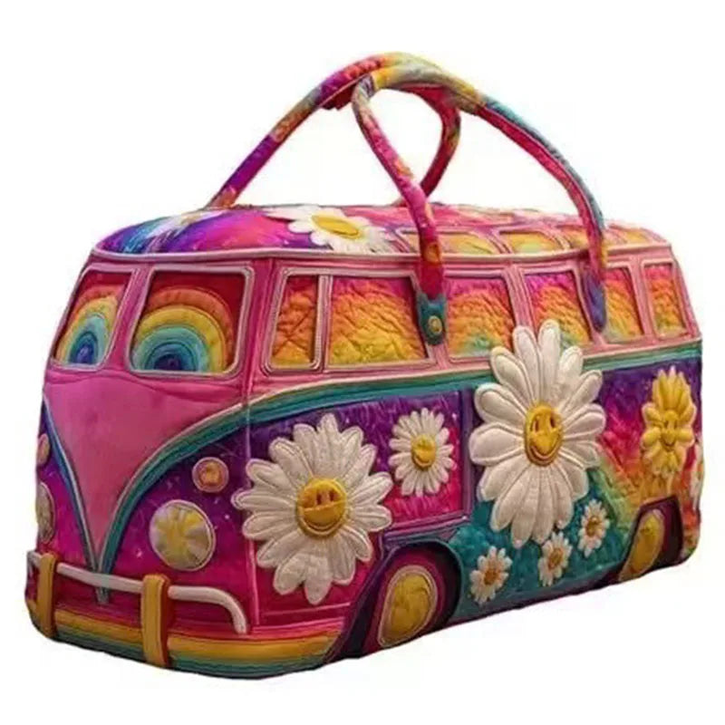 Quilted Duffle Bag Large Capacity 3D Quilting Craft Travel Duffel Bag Tote Bags Short-distance Handbag
