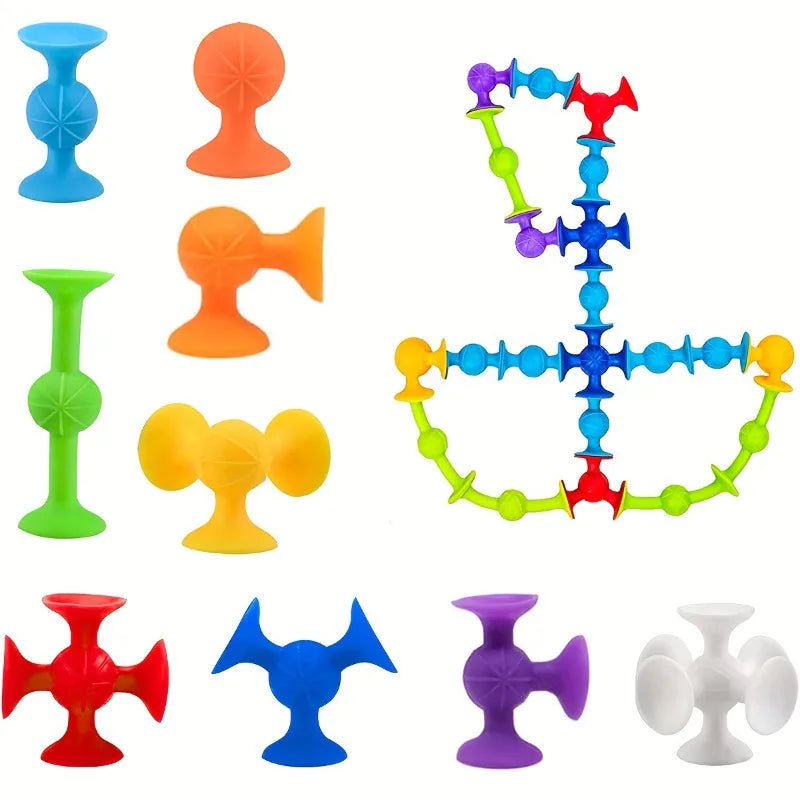 Suction Cup Building Blocks Soft Throw Darts Set for Kids A Fun Parent Child Interactive Game Educational Construction Toys