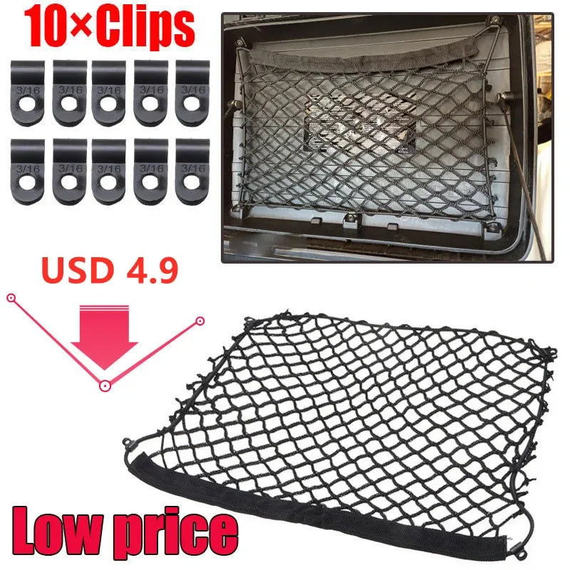 10Hooks Motorcycle Cargo Mesh Cargo Organiser Net Trunk Luggage Storage Vario Case Panniers R1200GS R1250GS F800GS F700GS F650GS
