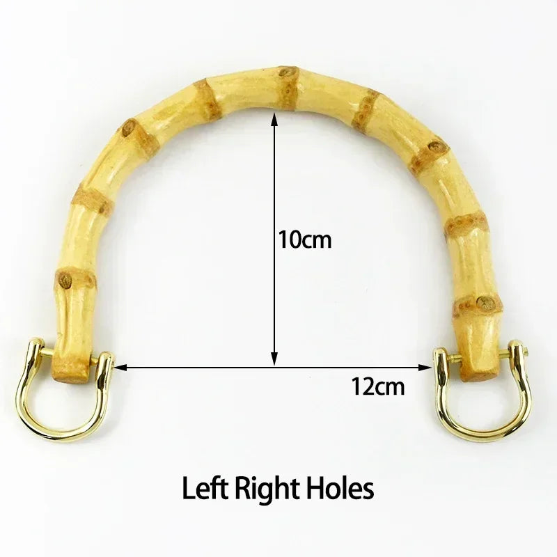 2/4Pcs Deepeel 12cm Natural Bamboo Bag Handles for Women Handbag Handle Purse Frame DIY Handmade Making Bags Replace Accessories