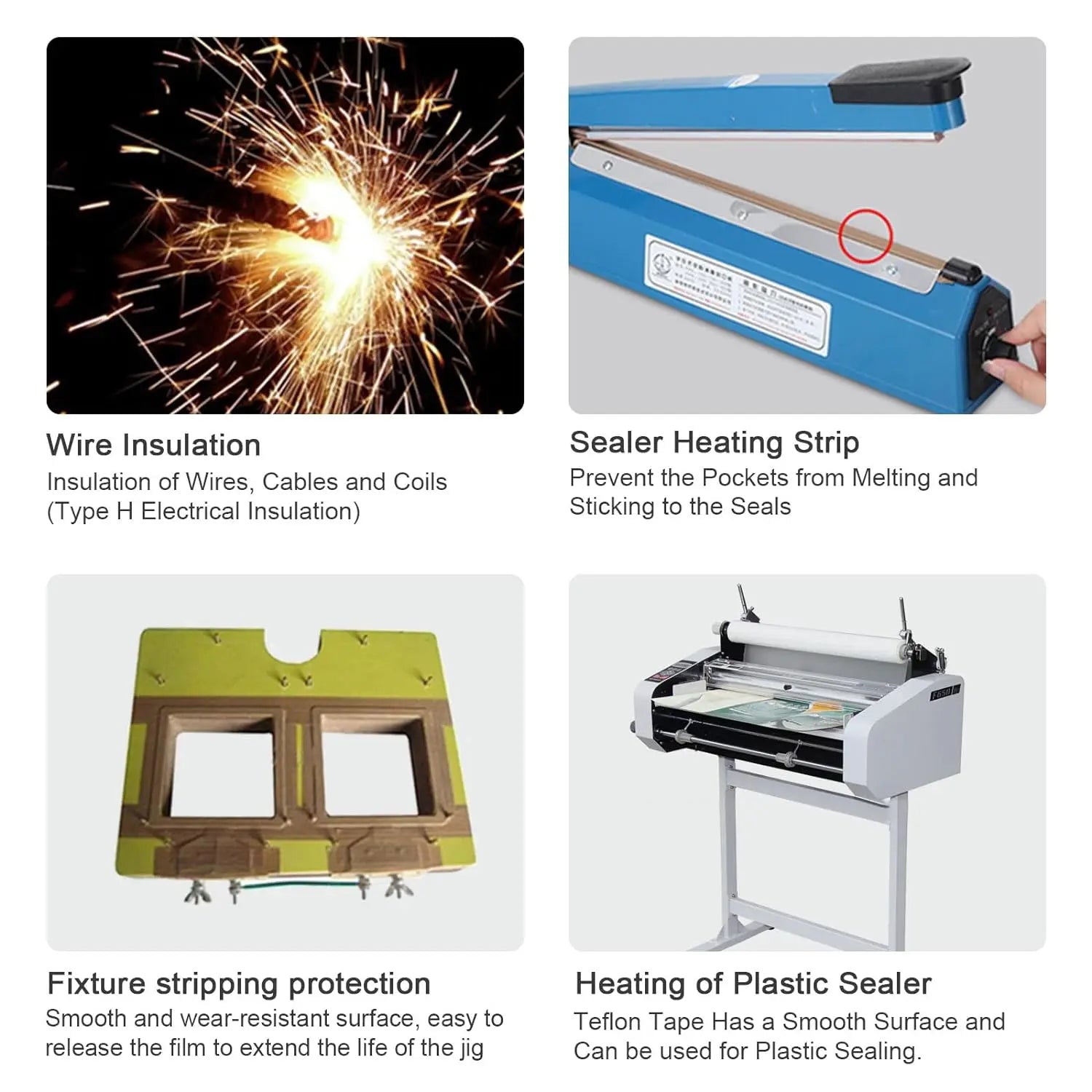 PTFE High Temperature Resistance Tape  300° C  Heat Insulation Adhesive Sealing Machine Self-adhesive Waterproof Tapes Roll