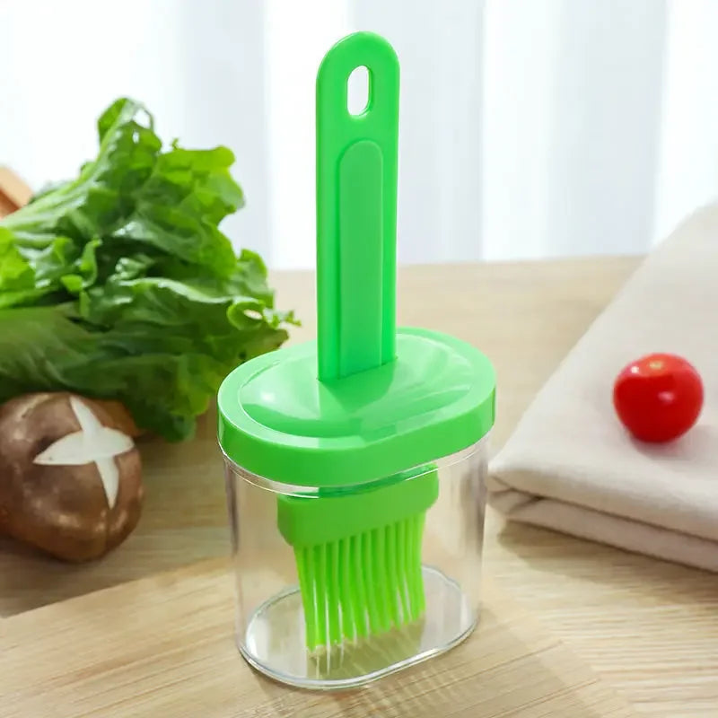 BBQ Brush Split Type High Temperature Resistant Silicone Nylon Oil Brush Bottle Cake Baking Cream Cooking Kitchen Household Tool