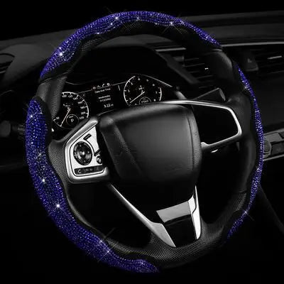 Popular diamond-encrusted steering wheel buckle, fashionable sports, butterfly design, non-slip and wear-resistant design