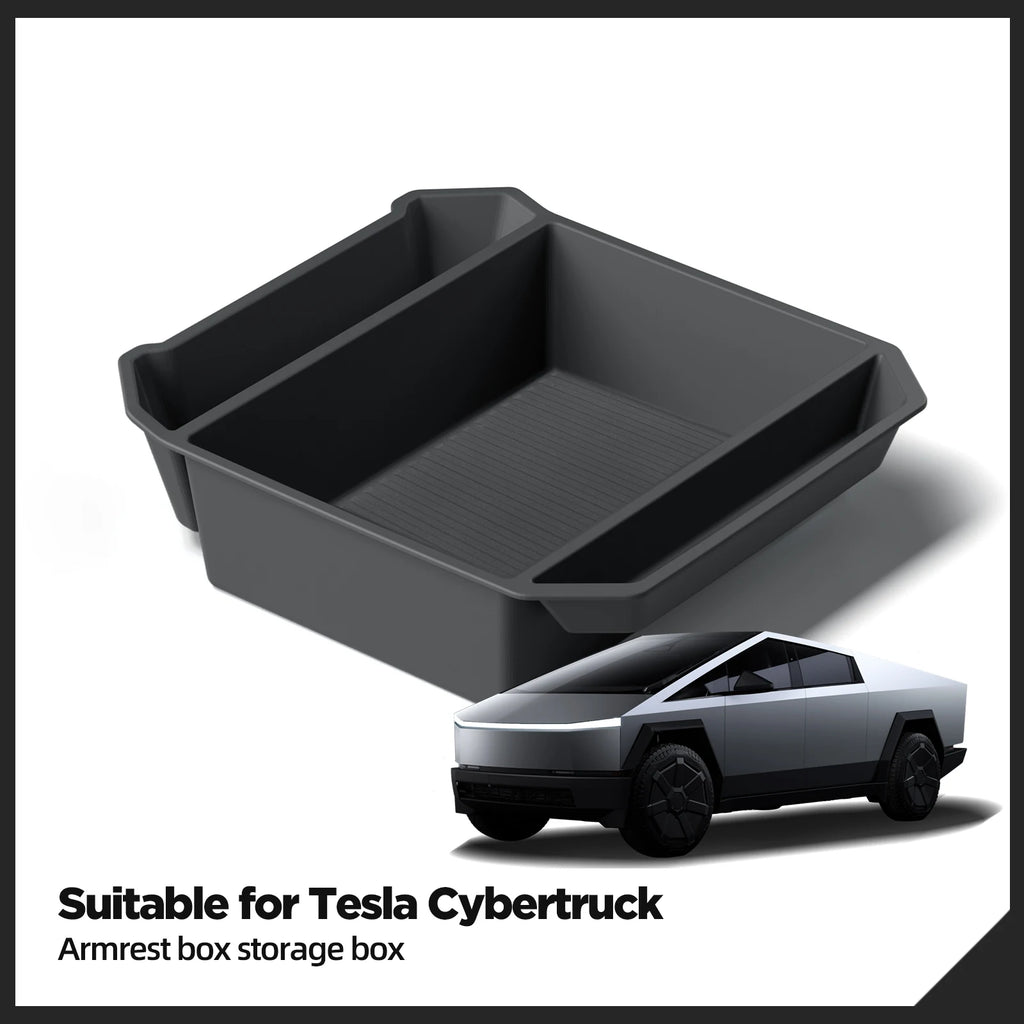 For Tesla Cybertruck Car Center Console Armrest Box Storage Box Organizing Tidying Storage Tray Auto Interior Pickup Accessories