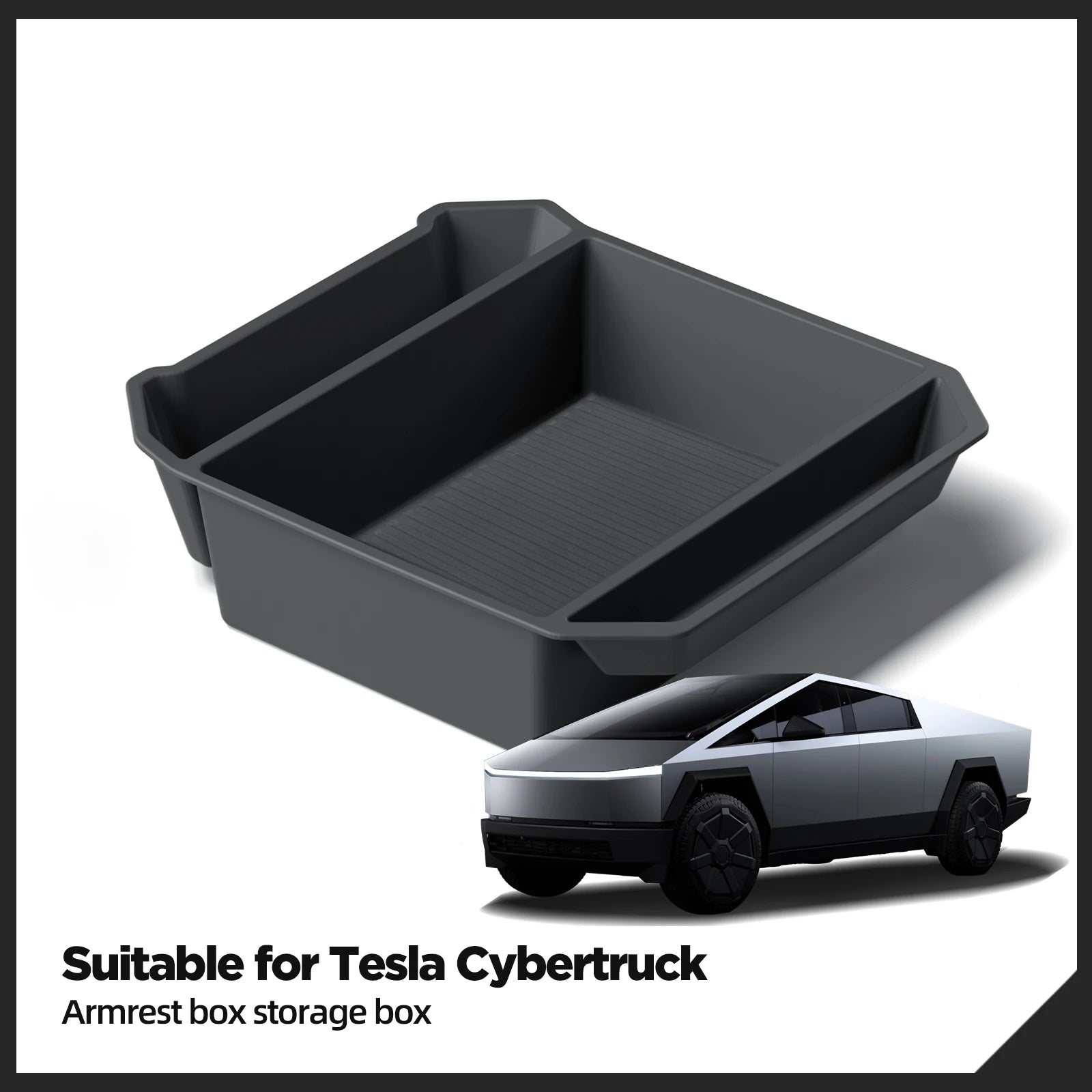 For Tesla Cybertruck Car Center Console Armrest Box Storage Box Organizing Tidying Storage Tray Auto Interior Pickup Accessories