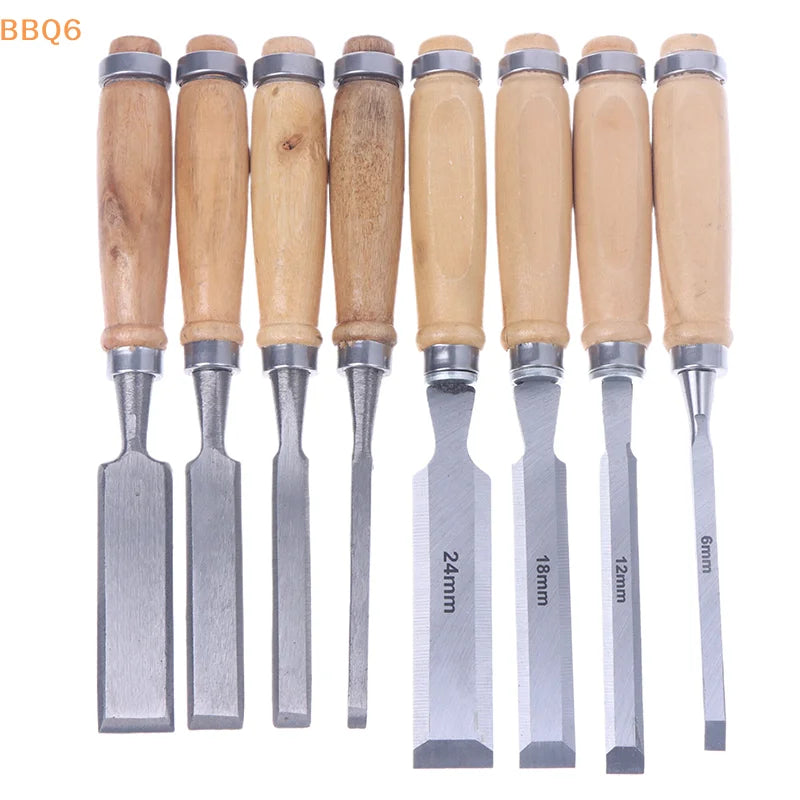 *6/12/18/24mm 4 Pcs Wood Carving Chisels Set Professional For Woodworking With Ergonomic Wood Carving Tools DIY Auxiliary Tools