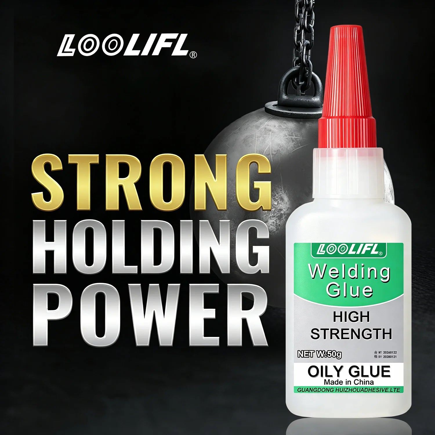 5PCS LOOLIFL 5g High Strength Oily Welding Glue, Instant Cyanoacrylate Adhesive for Wood Furniture, Metal, Plastic, Crafts, Woodworking, Ceramic, Leather, Shoe Sole, Glass, Pottery, Universal Fast Repair Glue