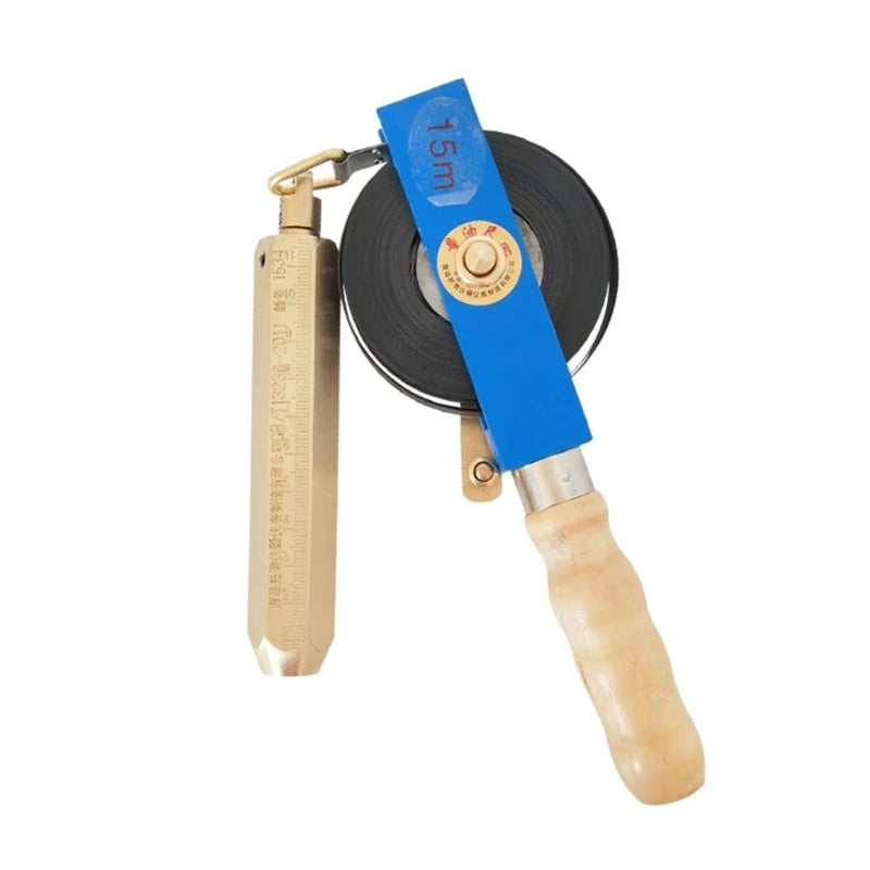 Oil Gauging Tapes 5/10/15/20/25/30M Measuring Ruler Carbon Steel Oil Gauging Tape With Brass Plumb Bob Tape Dropship