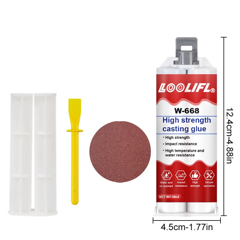 All-Purpose Repair Glue, AB Glue Waterproof Sealant, Casting Repair Glue for Metal, Metal Repair Paste Magic Welding Glue。