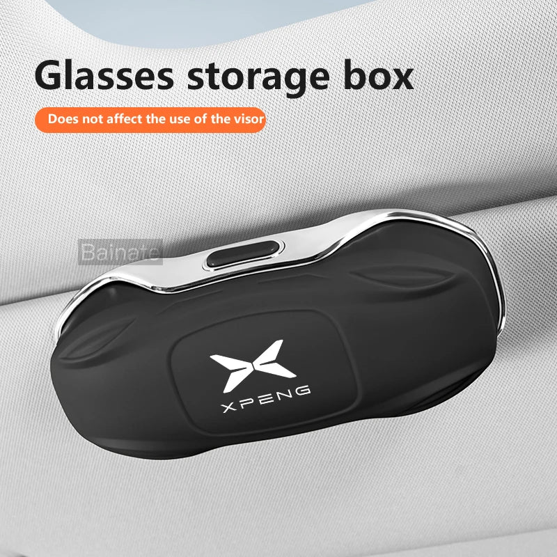 Car Glasses Box Sun Visor Glasses Holder For XPENG G6 P7 G9 MONA M03 G3 P5 2025 Shock-proof Eyeglasses Storage Case Accessories