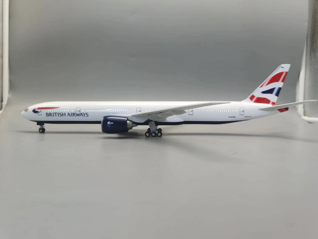 47cm Aircraft Diecast 777 British Airways Model Airplane With Light And Wheel Resin Scale Model Toys Boy Collected Gift By Aviat