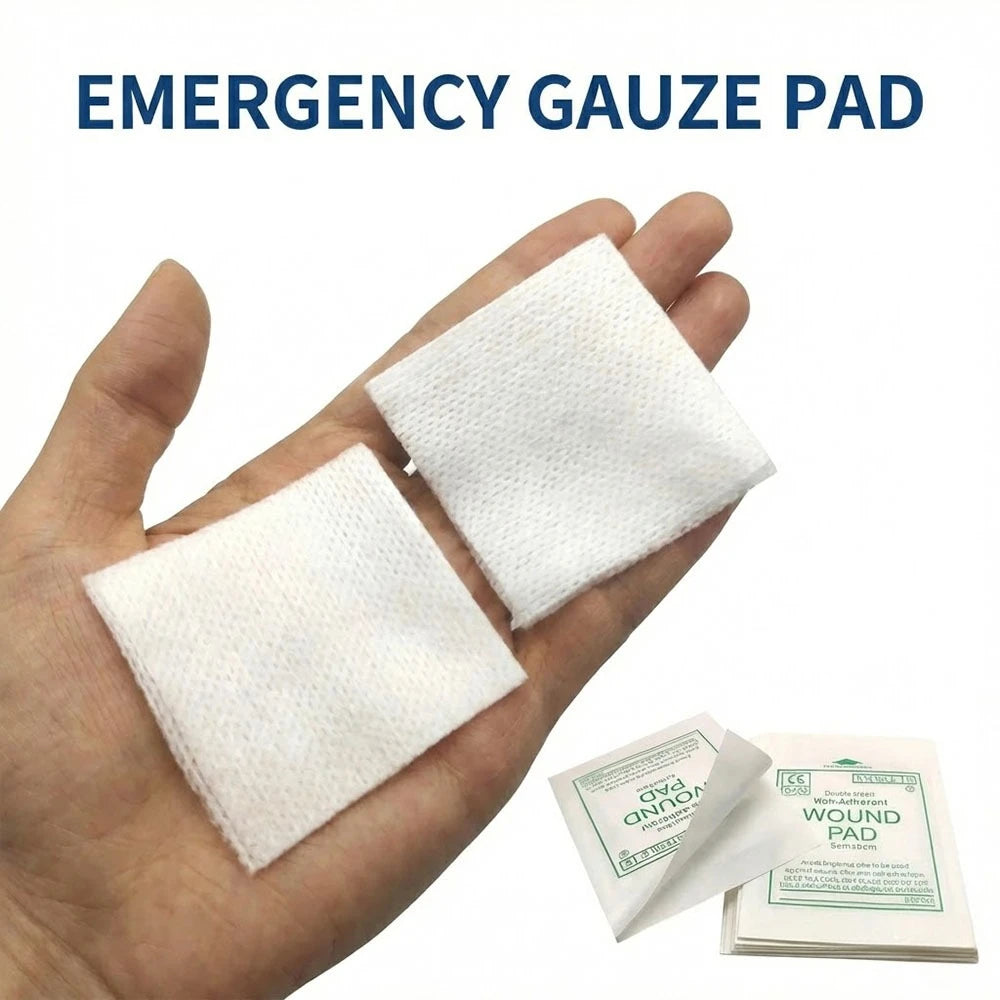 Emergency Hemostatic Pads Nonwoven Gauze Dressing 5x5cm Blood Absorption Wound Care First Aid Medical Cover