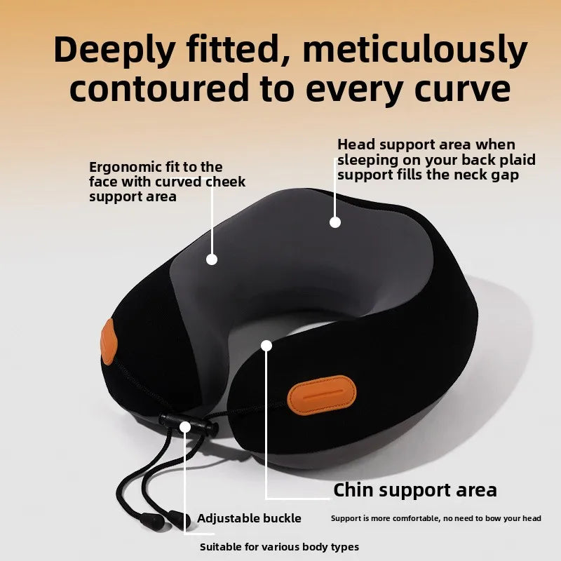 Memory Foam Neck Pillow U Shape Ergonomic Support with Removable Washable Cover Portable Lightweight Travel Sleeping Rest
