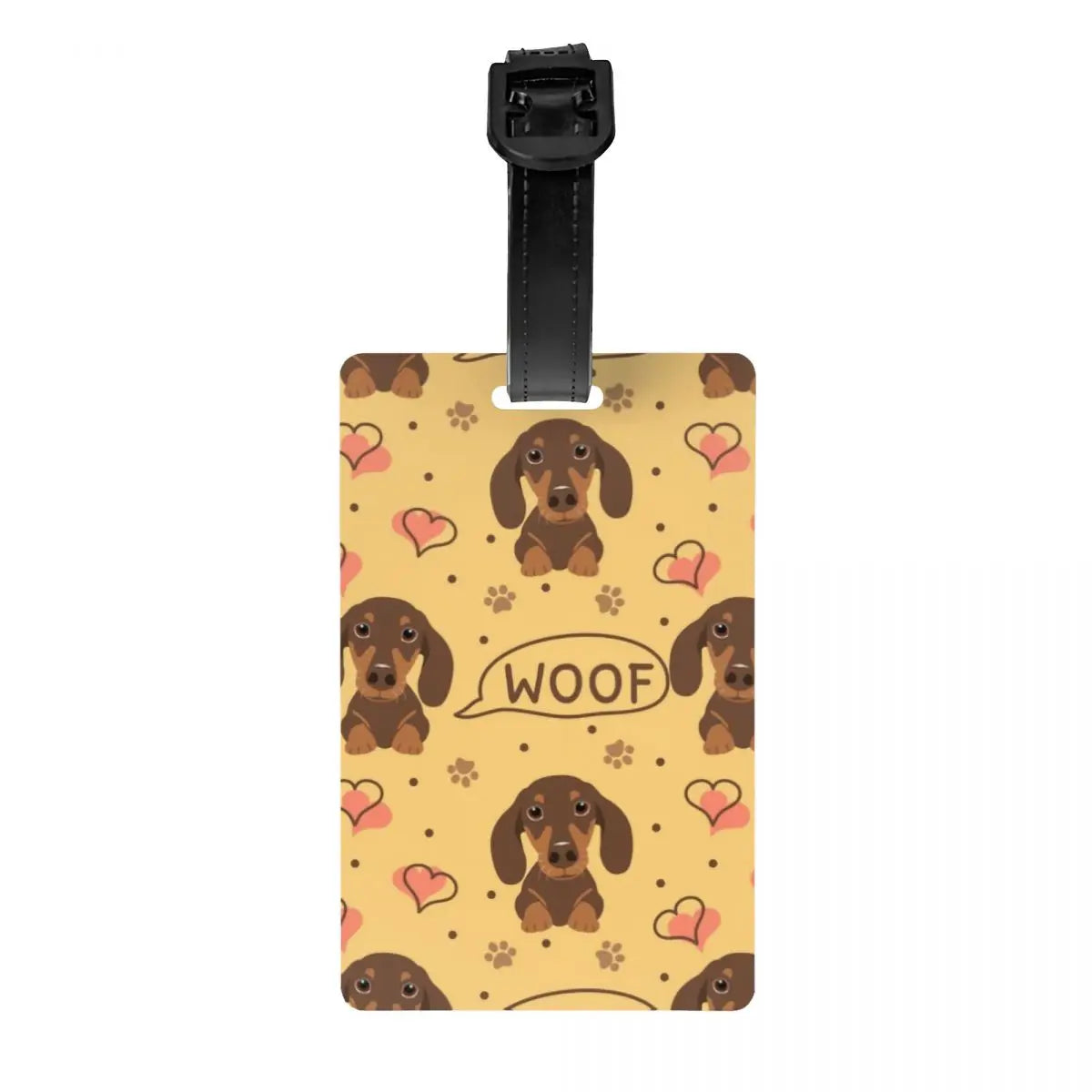 Custom Dachshunds Dog Luggage Tag Privacy Protection Badger Sausage Wiener Baggage Tags Travel Bag Labels Suitcase