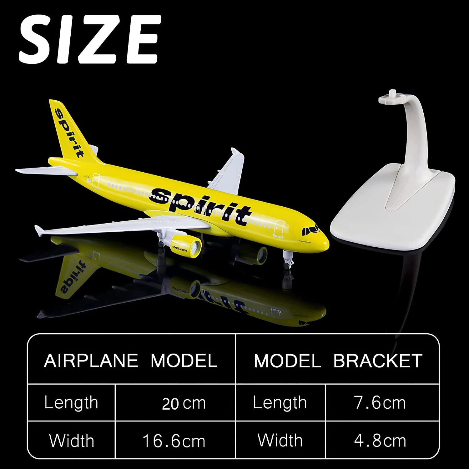 1:300 Scale 20cm American Spirit A320 Model Plane Alloy Diecast Airplane Model Aircraft Kits for Collection