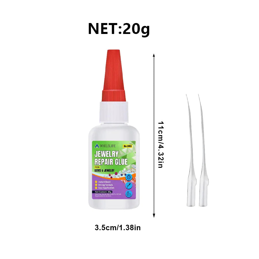 1-4Pcs Jewelry Repair Glue Instant Bond Strong Formula Fast Drying Crystal Clear Adhesive for Gems Pearls Jade Jewelry