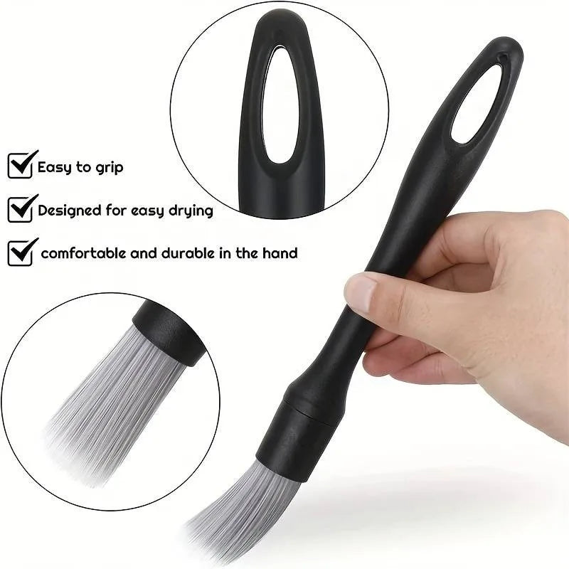 Car Detailing Brush Set 5PCS Auto Interior Cleaning Tools Air Vent Dust Duster Crevice Cleaner Car Wash Brushes for Vehicle Care
