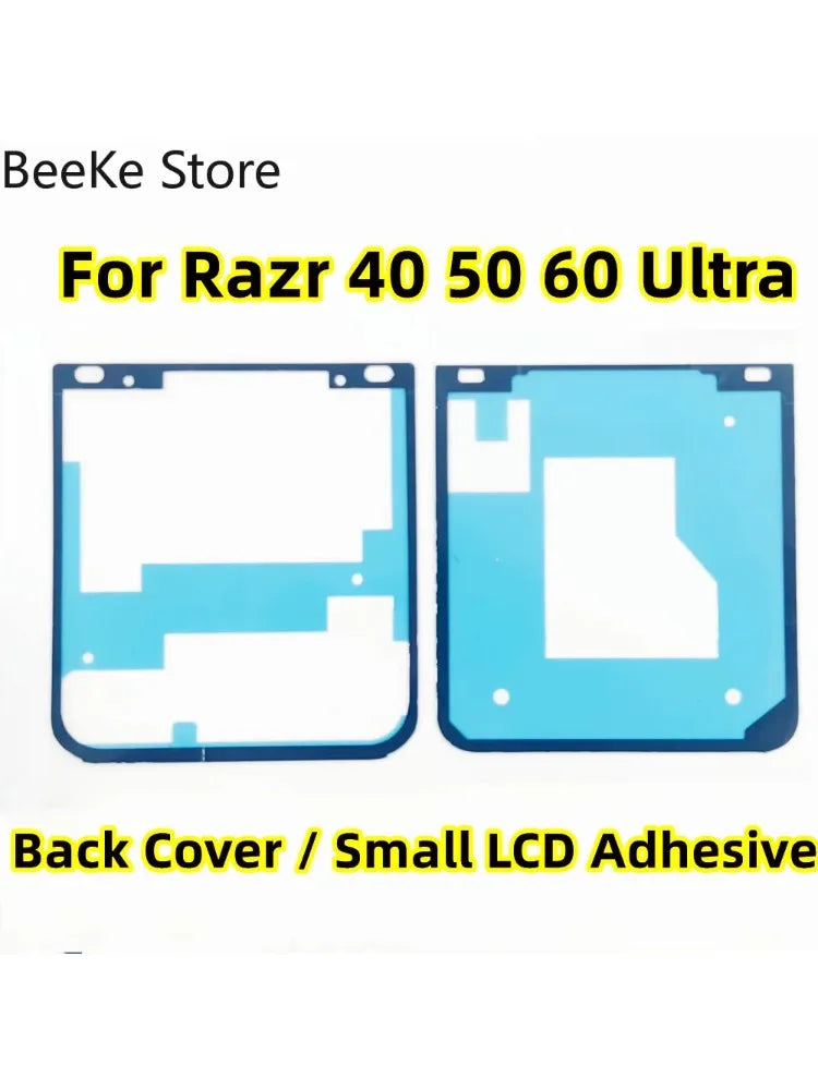 2/5Pcs For Motorola MOTO Razr 40 50 60 Ultra Front Small LCD Display Adhesive Back Battery Cover Case Housing Sticker Glue Tape