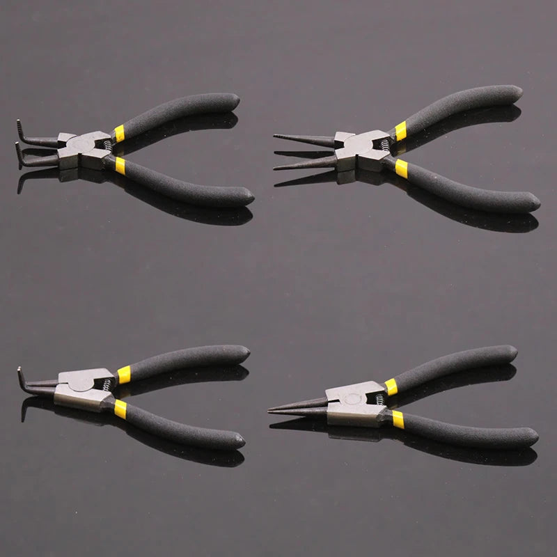 5-In Circlip - Pliers Needle Nose Pliers Retaining Ring Pliers For Removing Installing Puller Locking Rings Shafts Hand Tool