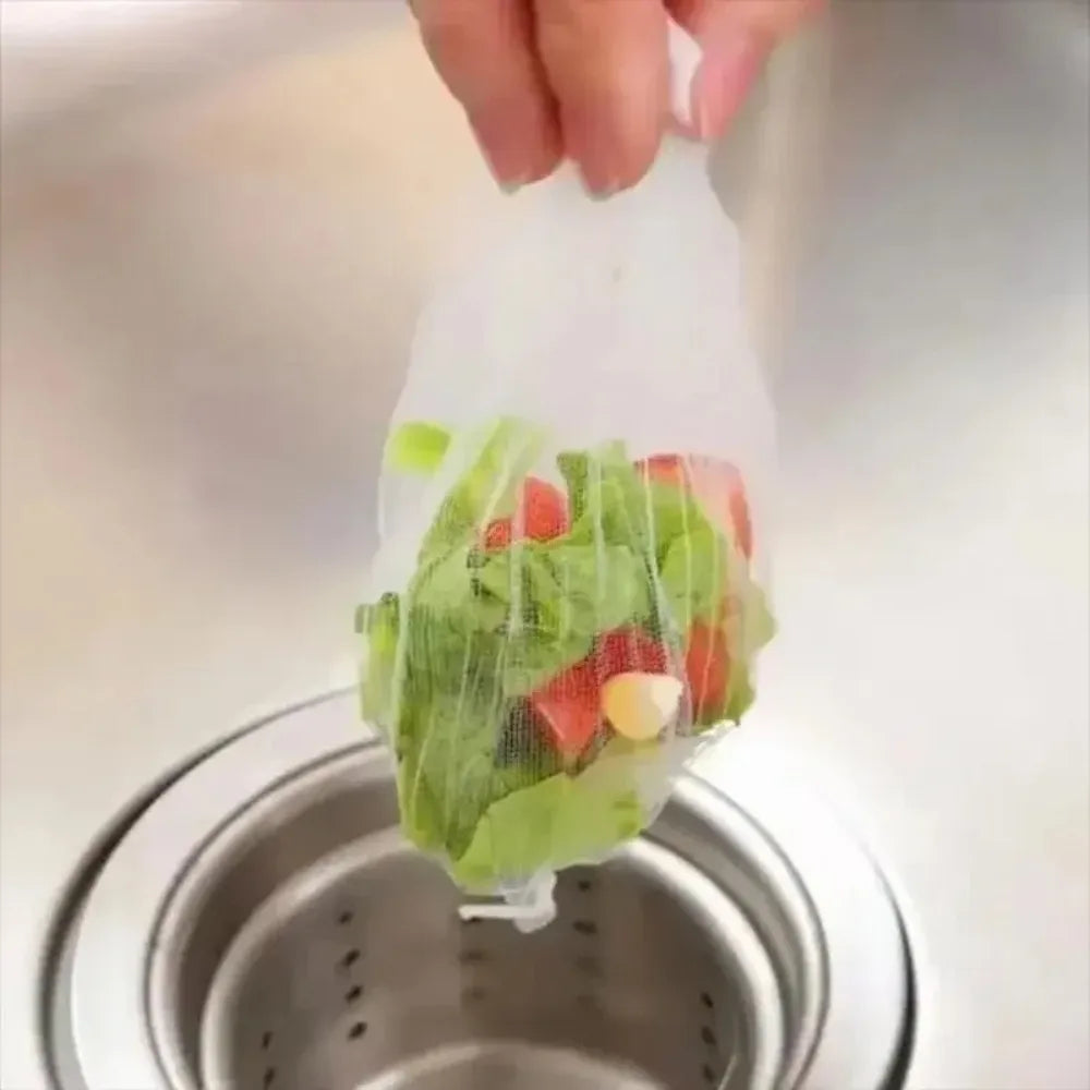 200/100pcs Disposable Sink Filter Mesh Bags Kitchen Sink Strainer Drain Hole Anti-blocking Garbage Bag Cleaning Strainers Net