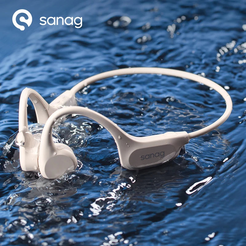 Sanag B60S IPX8 Swimming Bluetooth Headphones Bone Conduction Wireless Earphone Sport Cycling Headset MP3 Player Earbuds