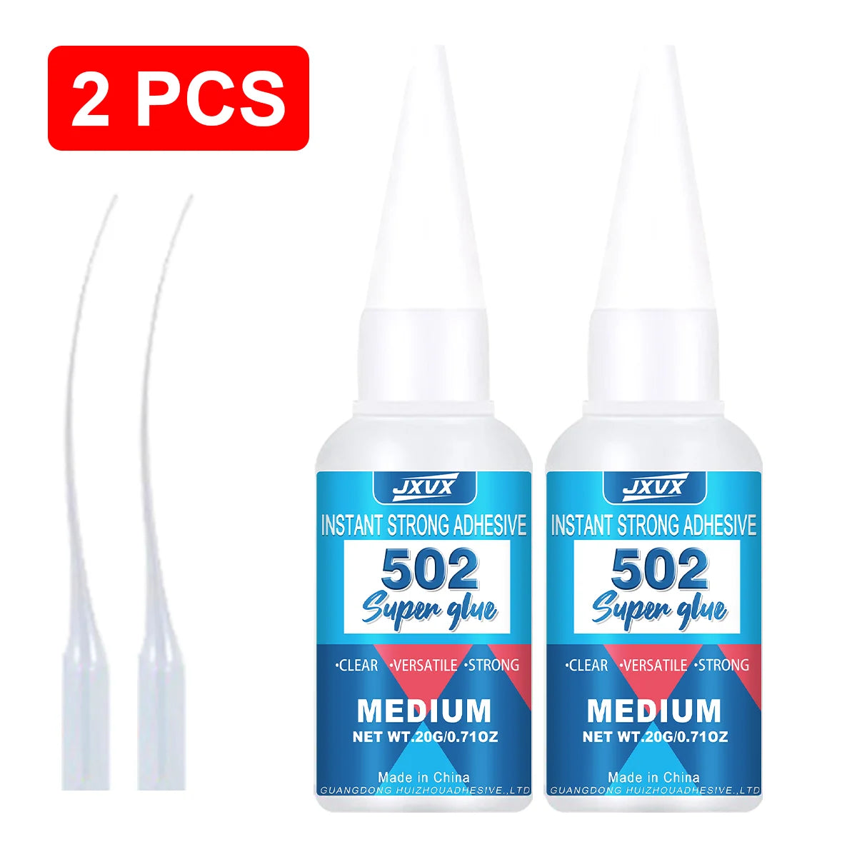 JXVX 502 Super Glue Quick-drying 1-5pcs Instant Cyanoacrylate Adhesive Leather Rubber Wood Metal Strong Bond Liquid Epoxy Glue
